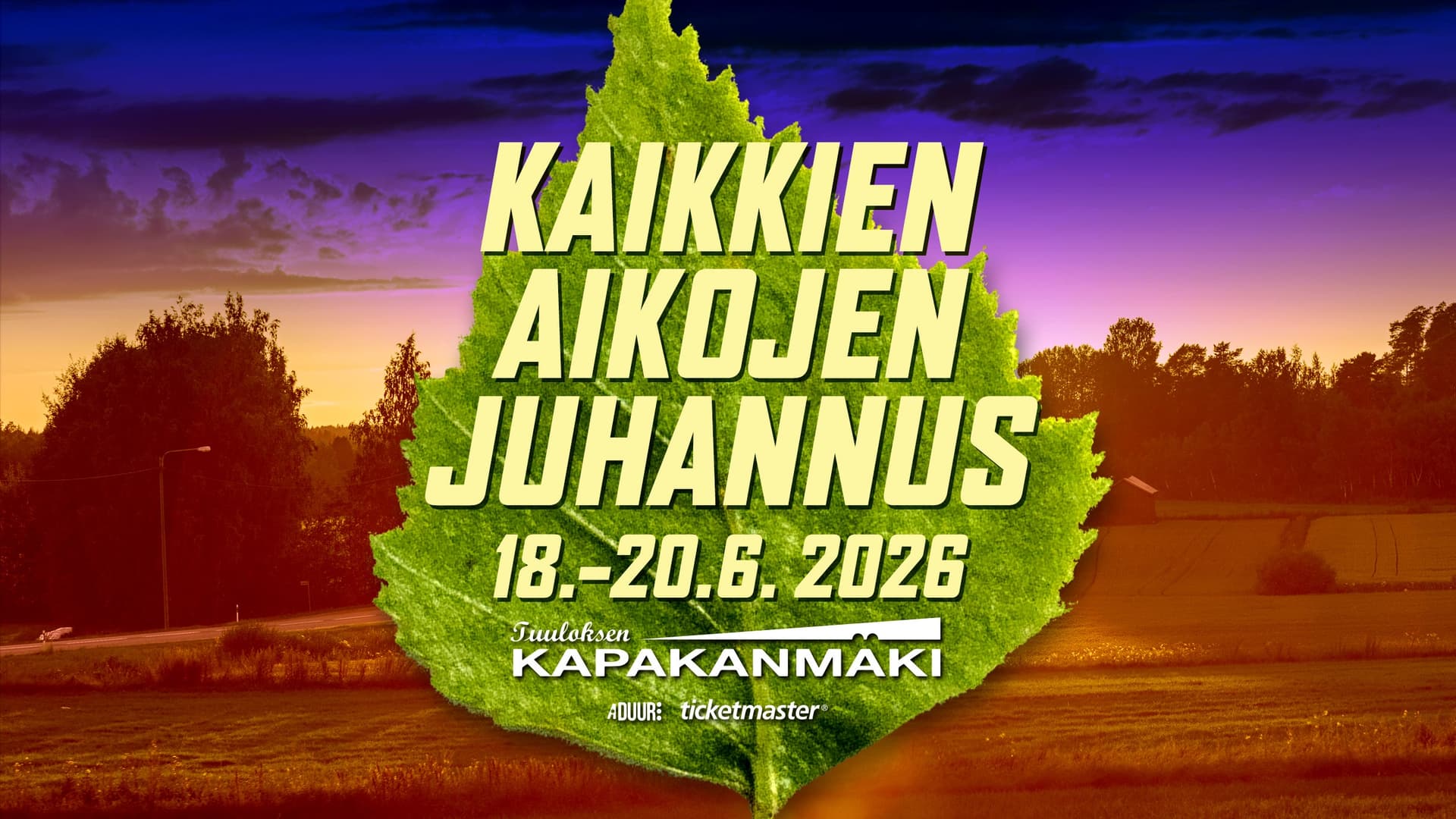 KAIKKIEN AIKOJEN JUHANNUS 2026: Lauantai - Conciertos en Tuulos