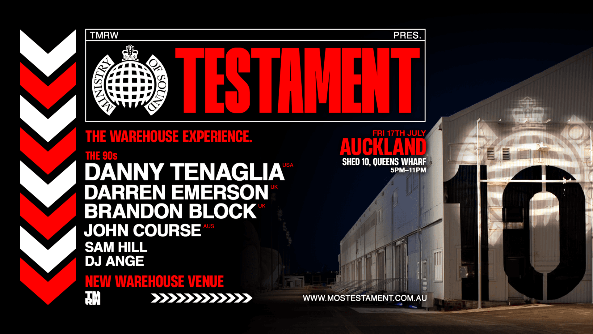 Ministry of Sound Testament - 90s Session, Auckland - Conciertos en Auckland