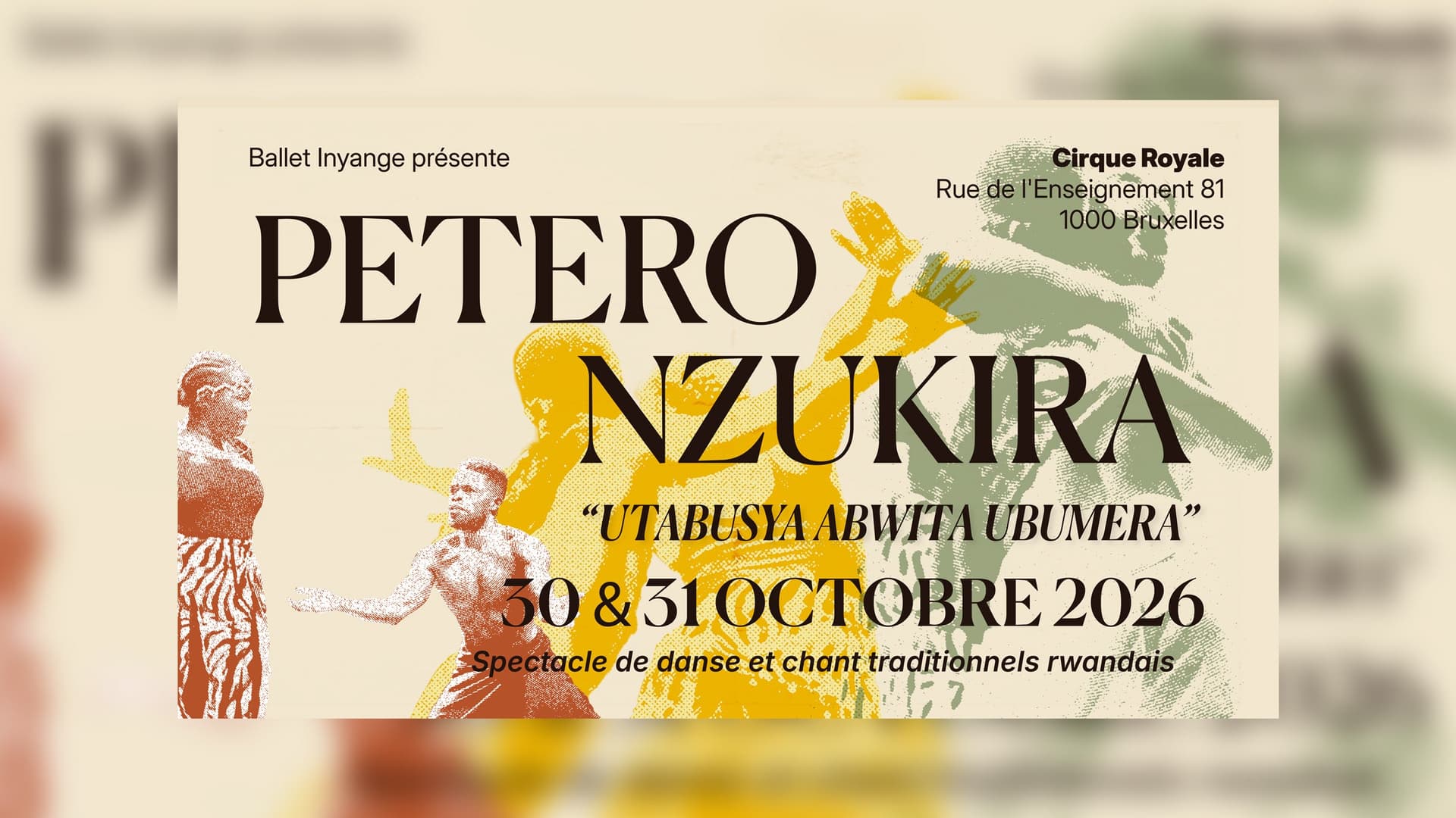Petero Nzukira – UTABUSYA ABWITA UBUMERA - Teatro en Brussels