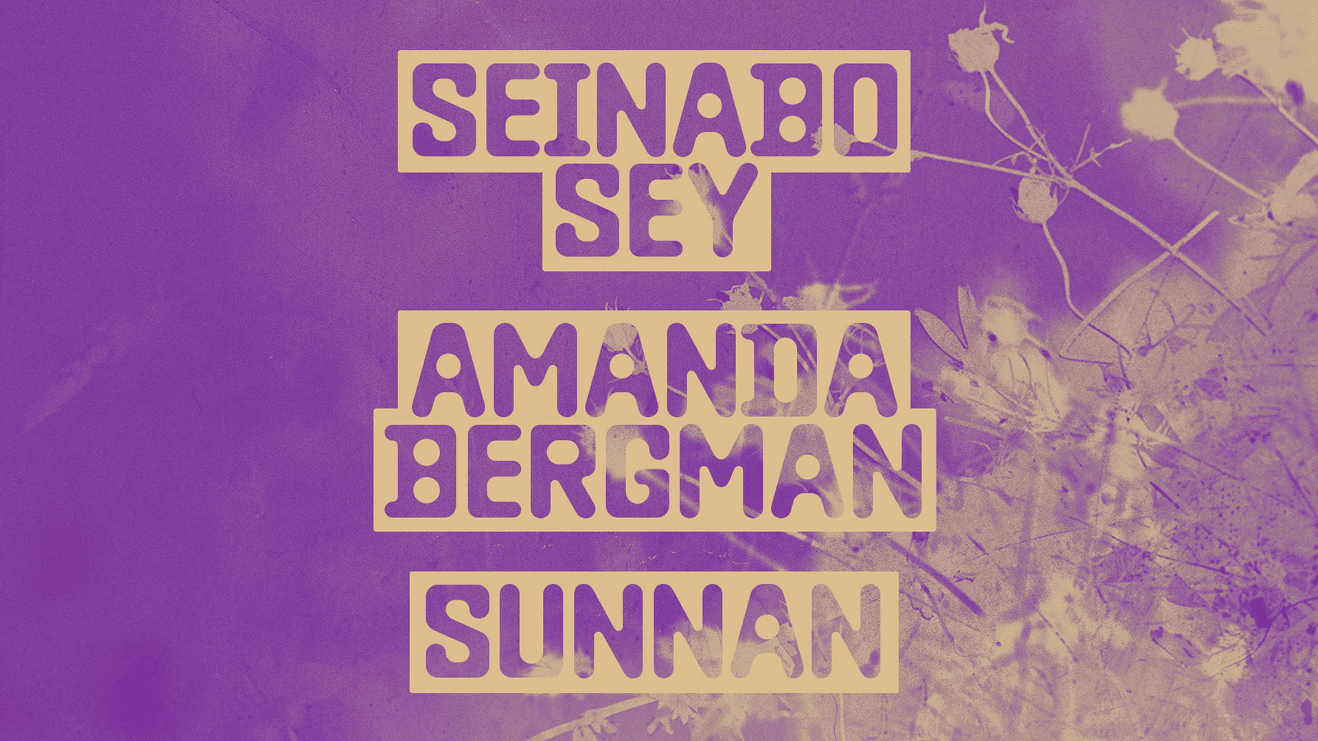 Seinabo Sey, Amanda Bergman, Sunnan + support - Conciertos en Stockholm