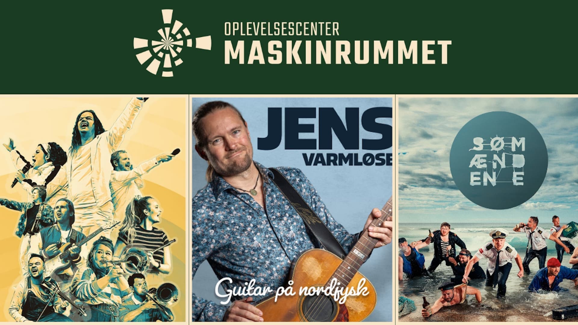 Koncerter med Zididada. Luftens Helte, Jens Varmlæse Sømændene, m.m.