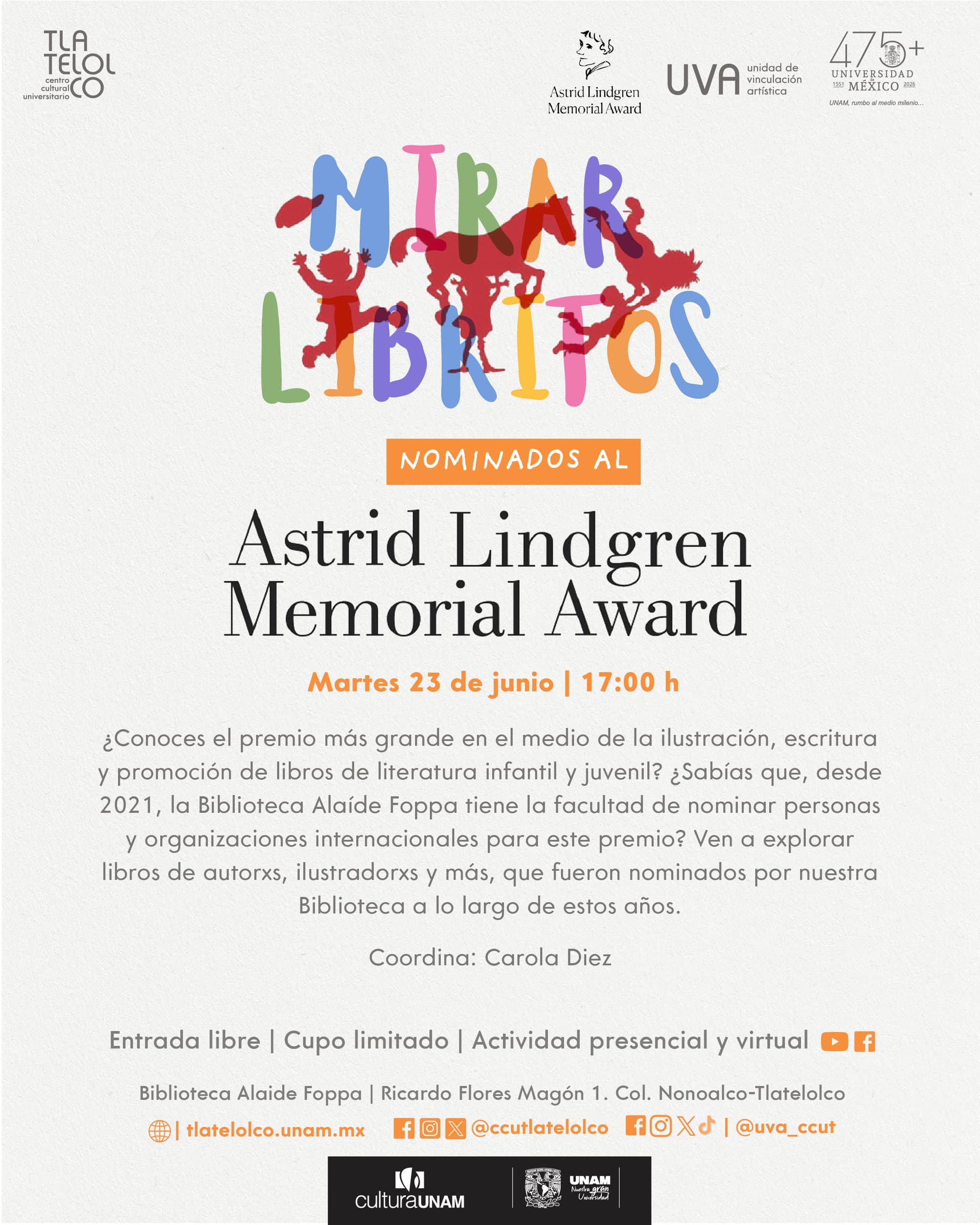 MIRAR LIBRITOS nominados al Astrid Lindgren Memorial Award