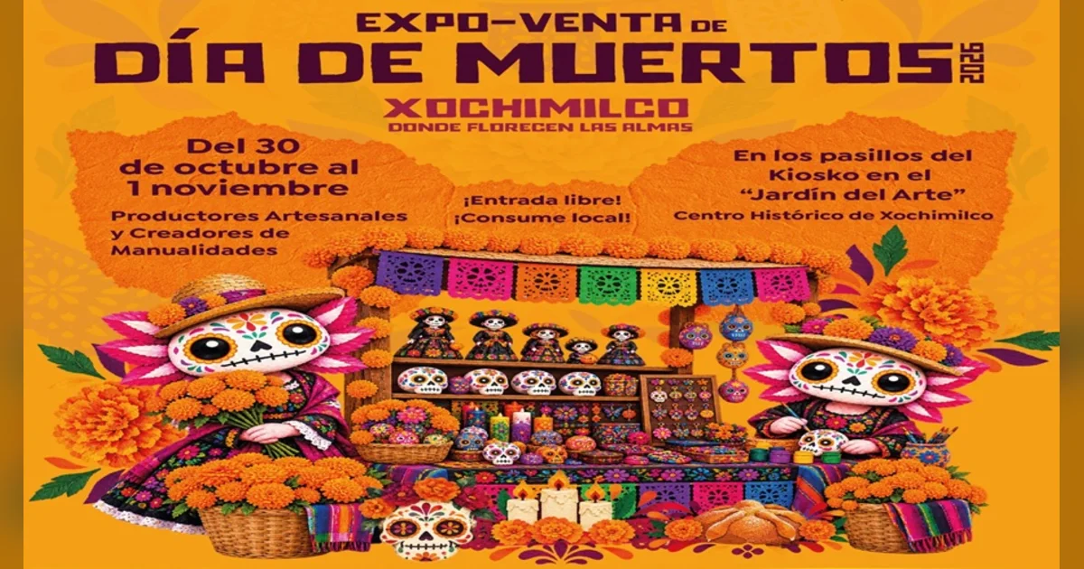 Expo-Venta de Día de Muertos en el Jardín del Arte de Xochimilco, entrada libre en Jardín del Arte