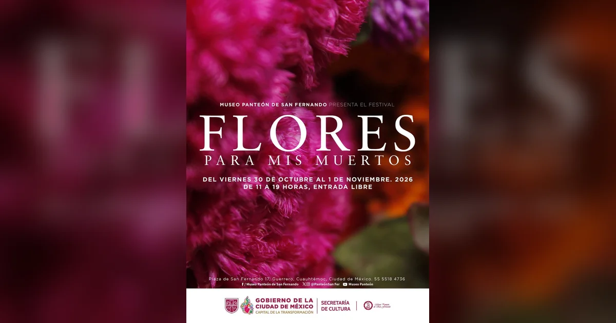 Festival «Flores para mis muertos» en el Museo Panteón de San Fernando, entrada libre en Museo Panteón de San Fernando