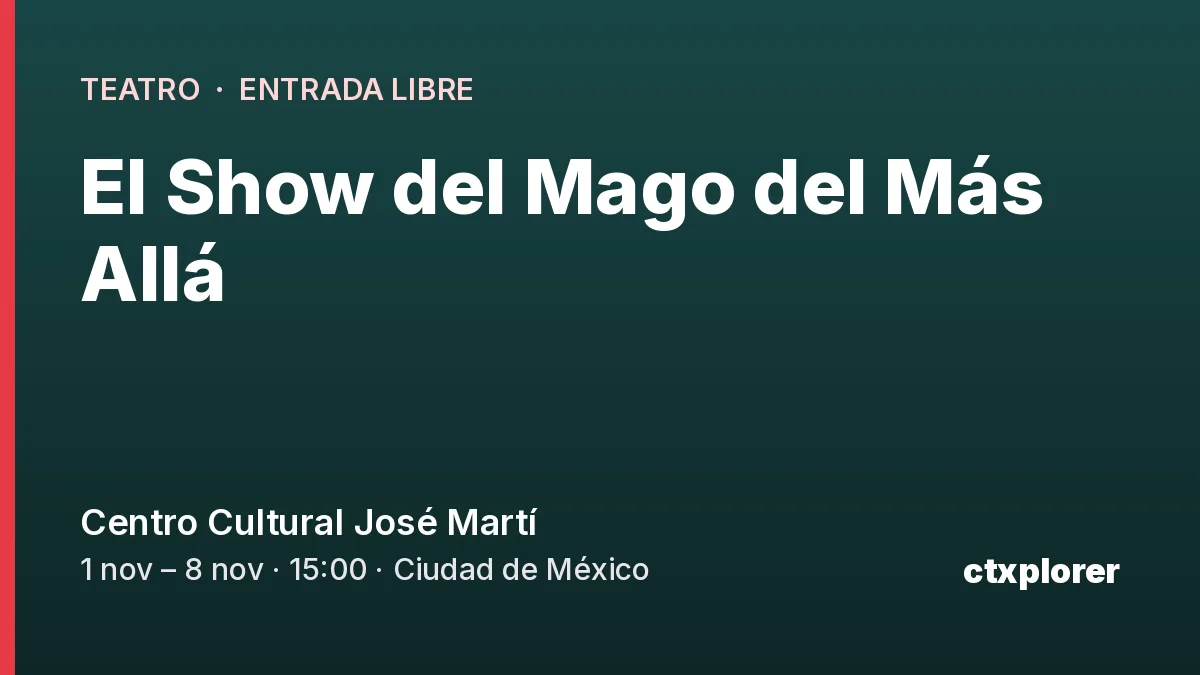 El Show del Mago del Más Allá - Teatro en Ciudad de México