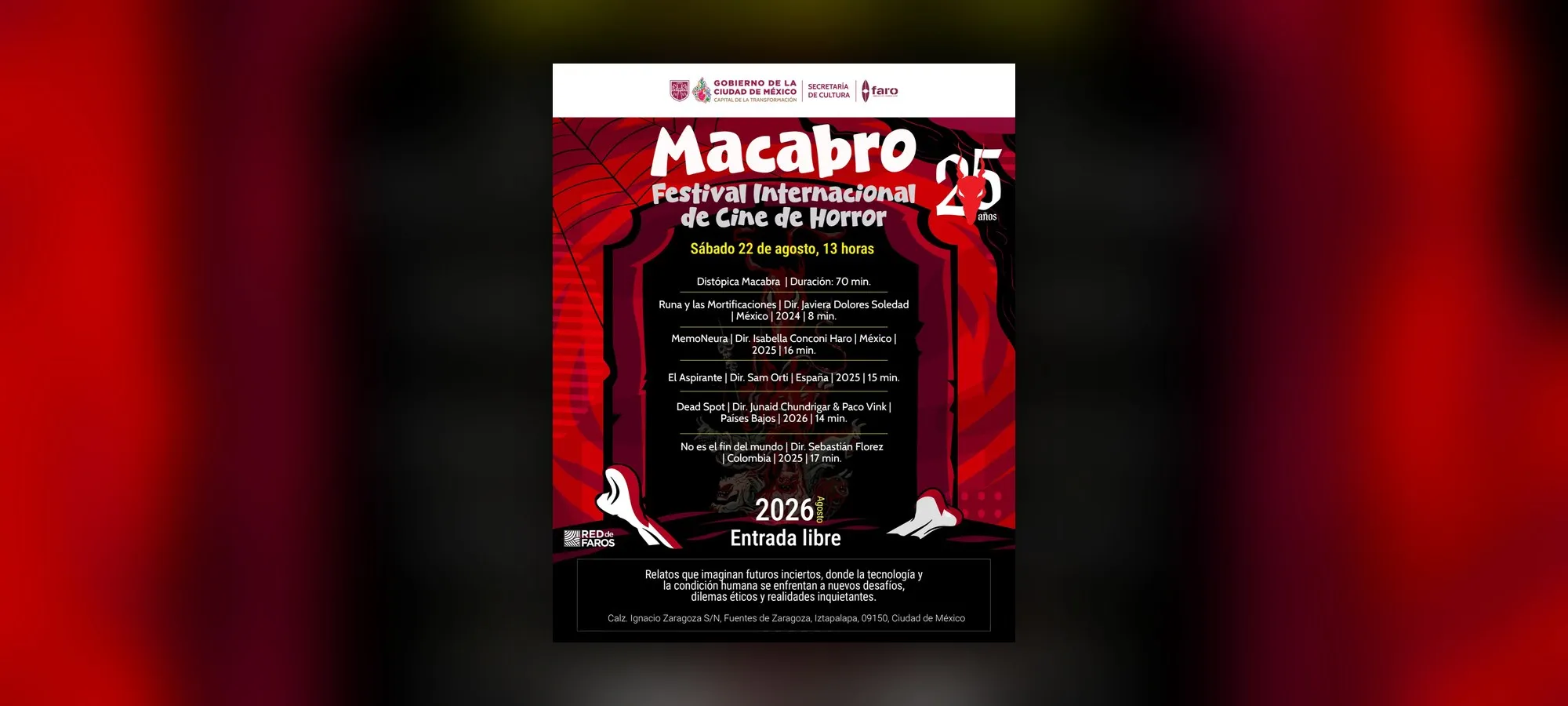 Macabro 25: Distópica Macabra en el FARO de Oriente