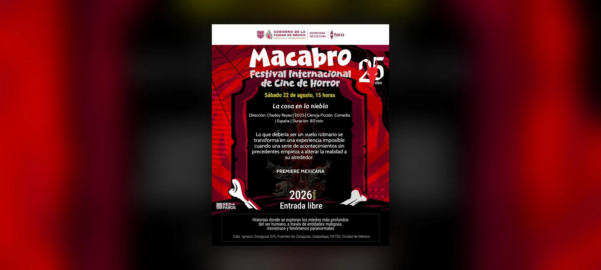 Macabro 25: La cosa en la niebla, premiere mexicana en el FARO de Oriente