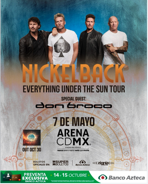 Nickelback en Ciudad De México - Conciertos en Ciudad De México