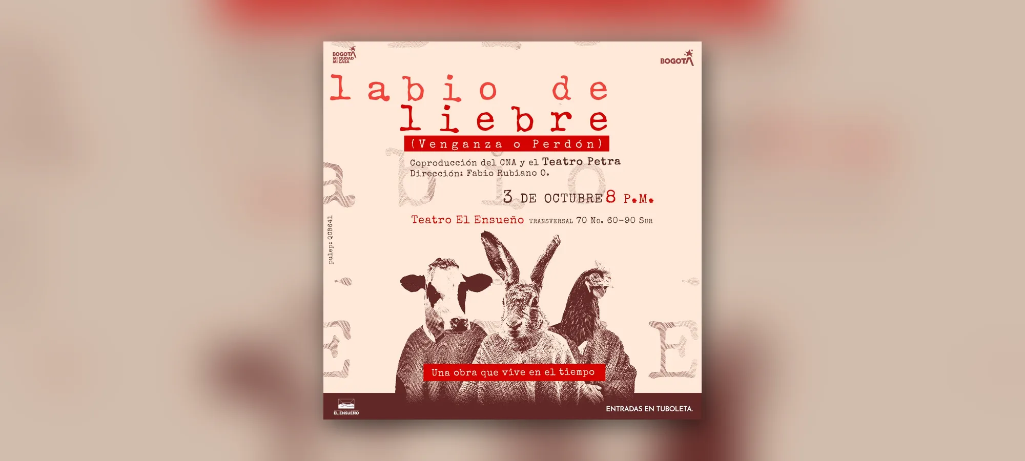 Labio de Liebre (Teatro Petra) - Teatro en Bogotá