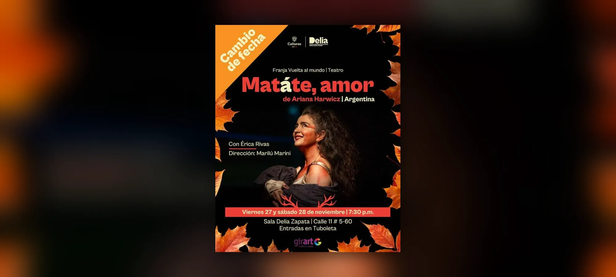 Matáte Amor - Teatro en Bogotá