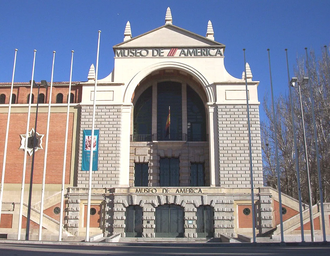 Museum of the Americas in Madrid (Spain). Building projected by architects Luis Moya Blanco and Luis