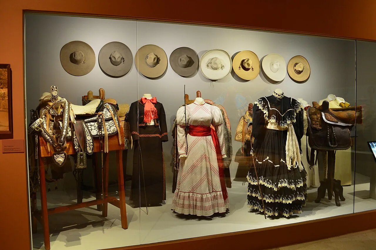 Mannequins with charro outfits on display at the Museo del Noreste in Monterrey, Mexico