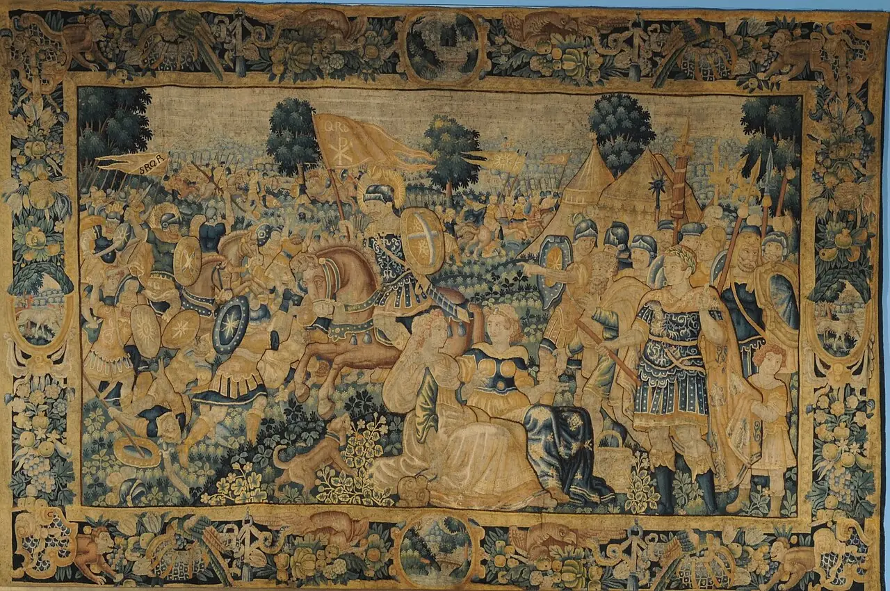 Anónimo, La victoria del César. Siglo XIX. 302 x 465 cm, tapiz . Inv. 7355.